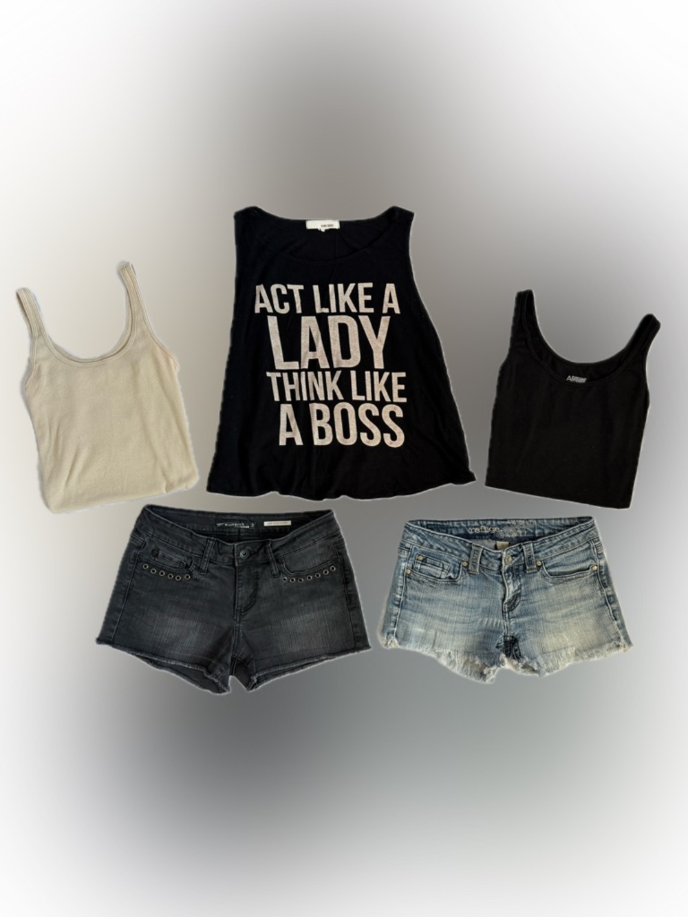 Women’s set of 2 Shorts & 3 Tops~ Set of 5 retailed for $80